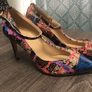 J.Crew Snakeskin/Fabric leather lining size 9